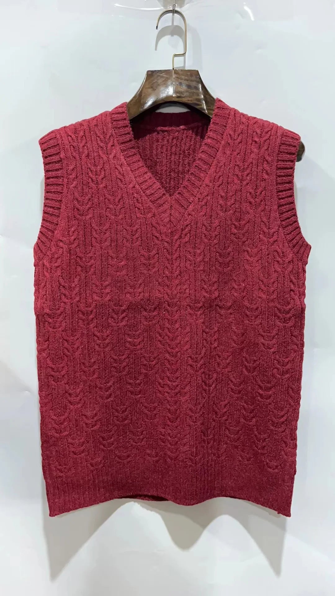 Men's Fleece V-Neck Sweater Vest