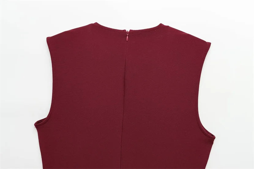 Button-Up Sleeveless Long Dress
