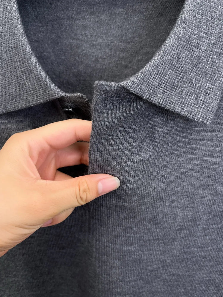 Men's Knit Polo Sweater