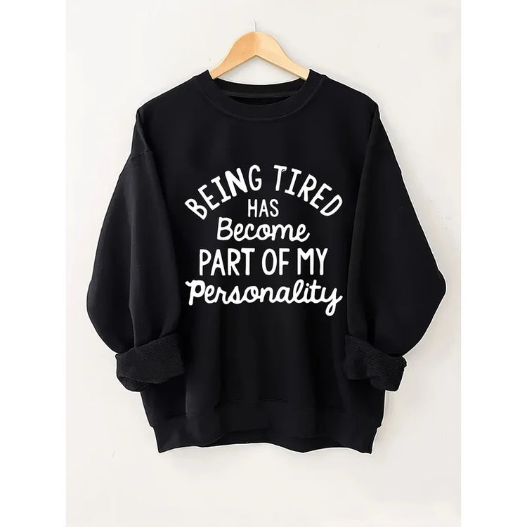 Letter Print Sweatshirt Top
