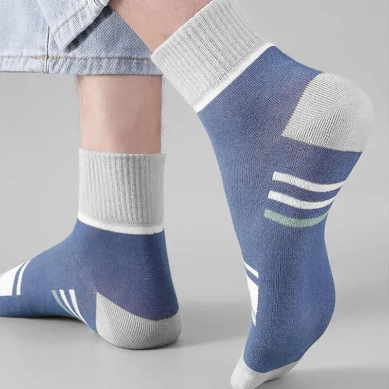 Men's Mid-Calf Sports Socks, 5 Pairs