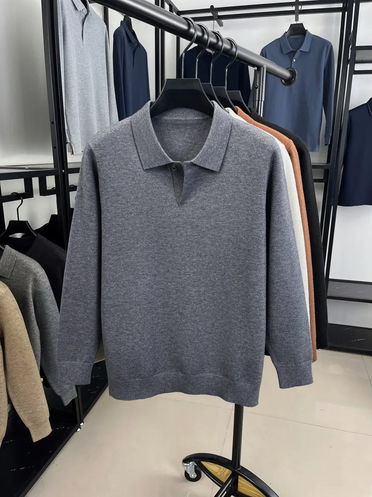 Men's Knit Polo Sweater