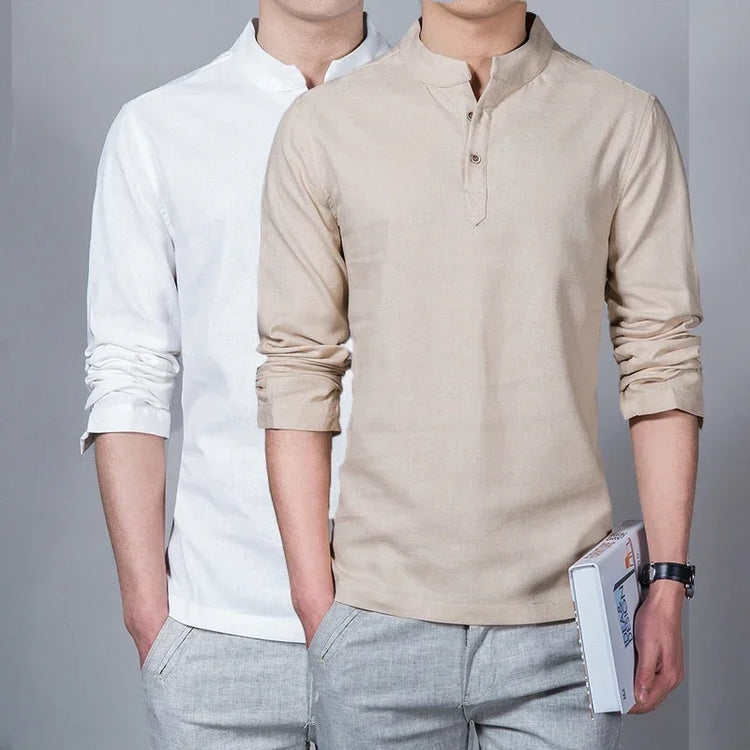 Men's Slim Stand-Collar Shirt