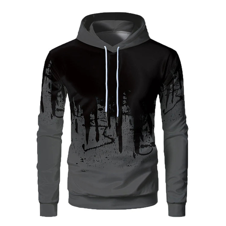Men's 3D Print Hooded Sweater